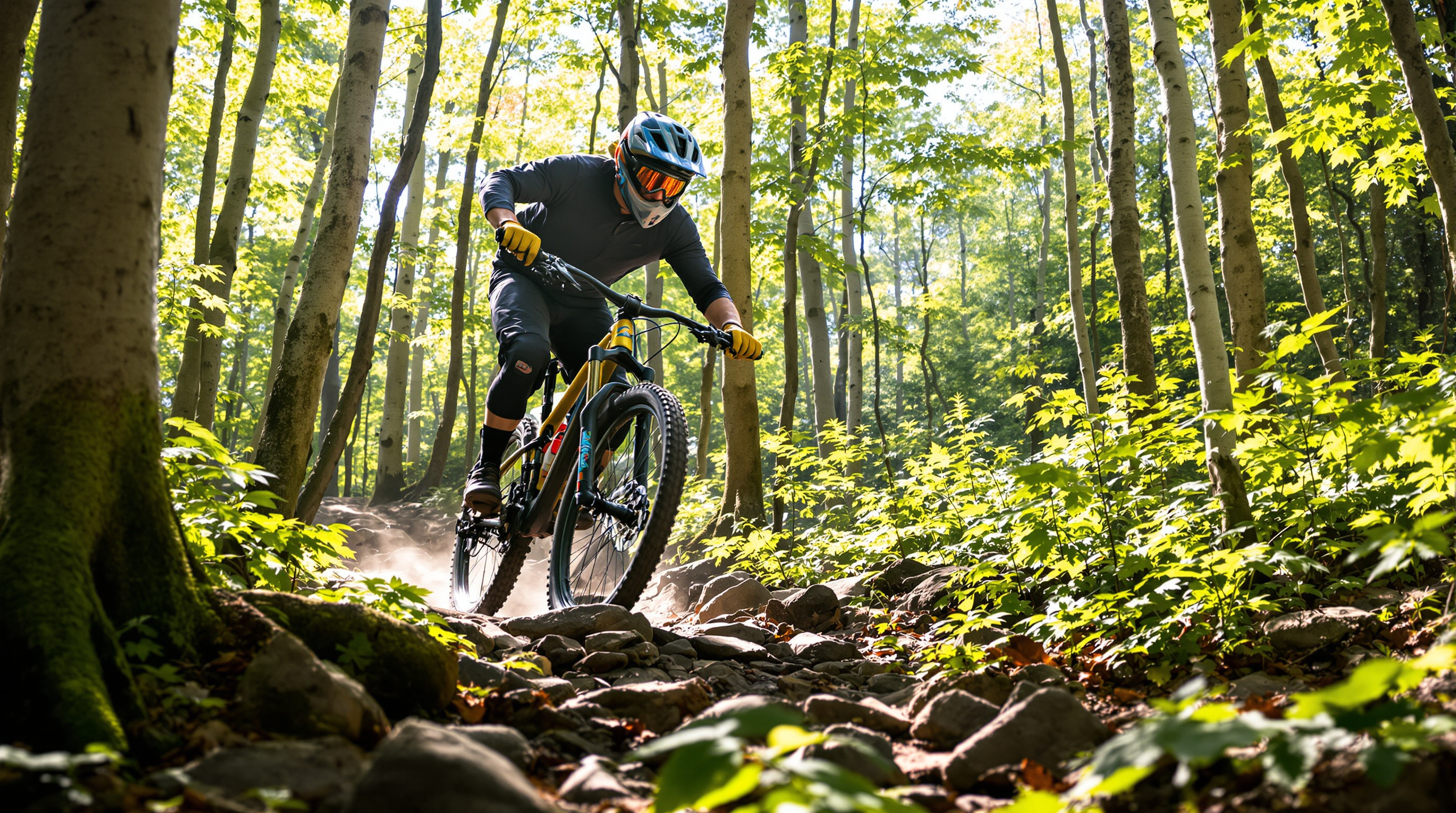 Cyclists on a trail in the Haliburton Highlands